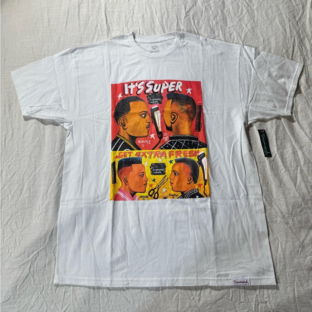 Diamond Supply T-Shirt
White/Print
Size XXL
New with tags